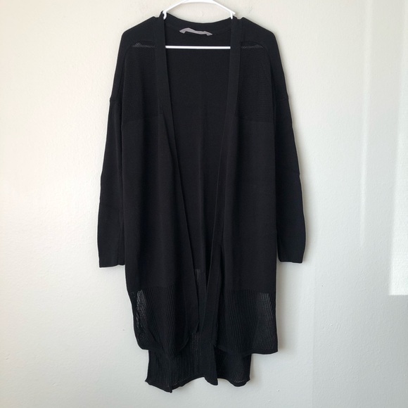ATHLETA Kahala Black Knit Duster Cardigan Size S - Picture 9 of 10